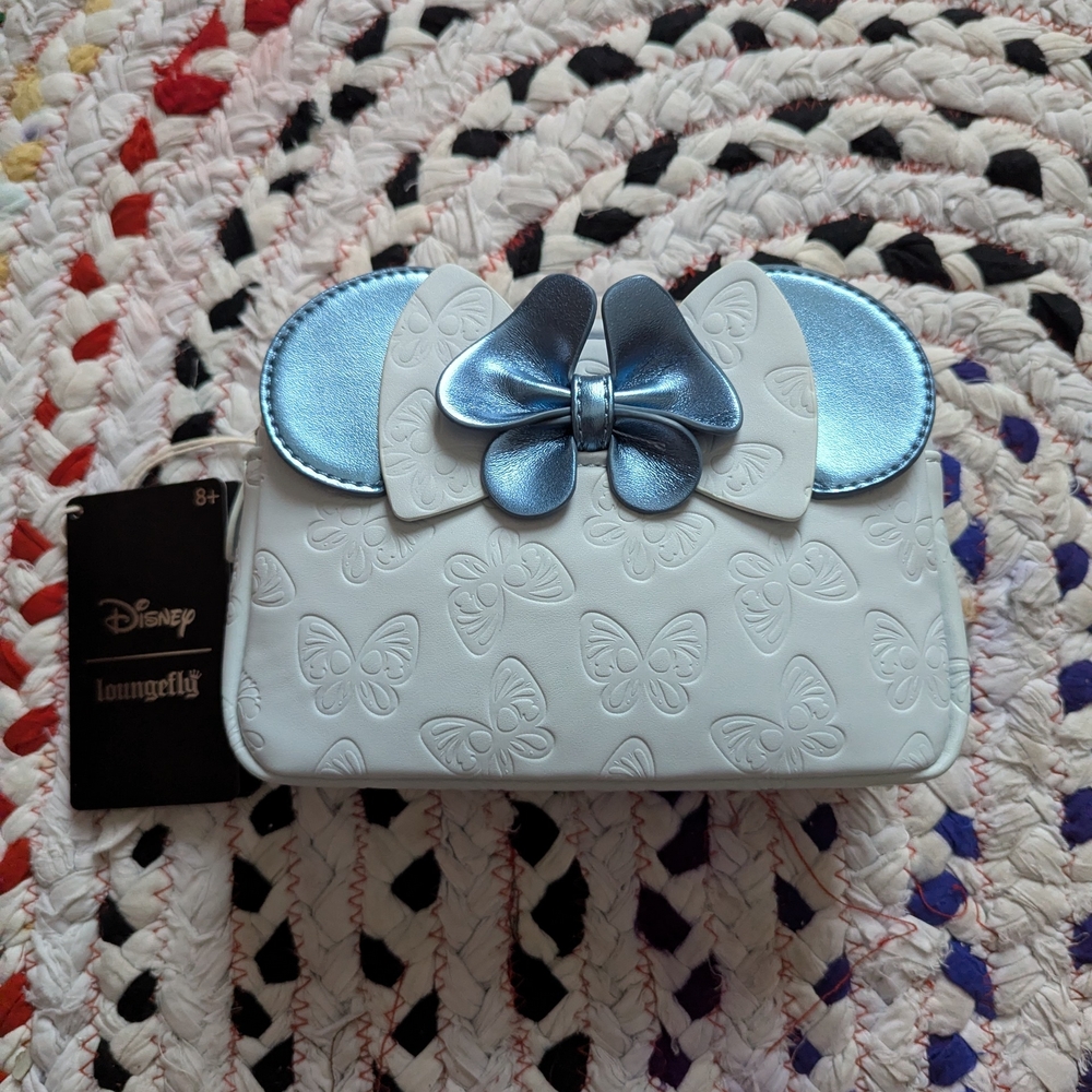 Disney Loungefly White and Blue Cosmetic Bag